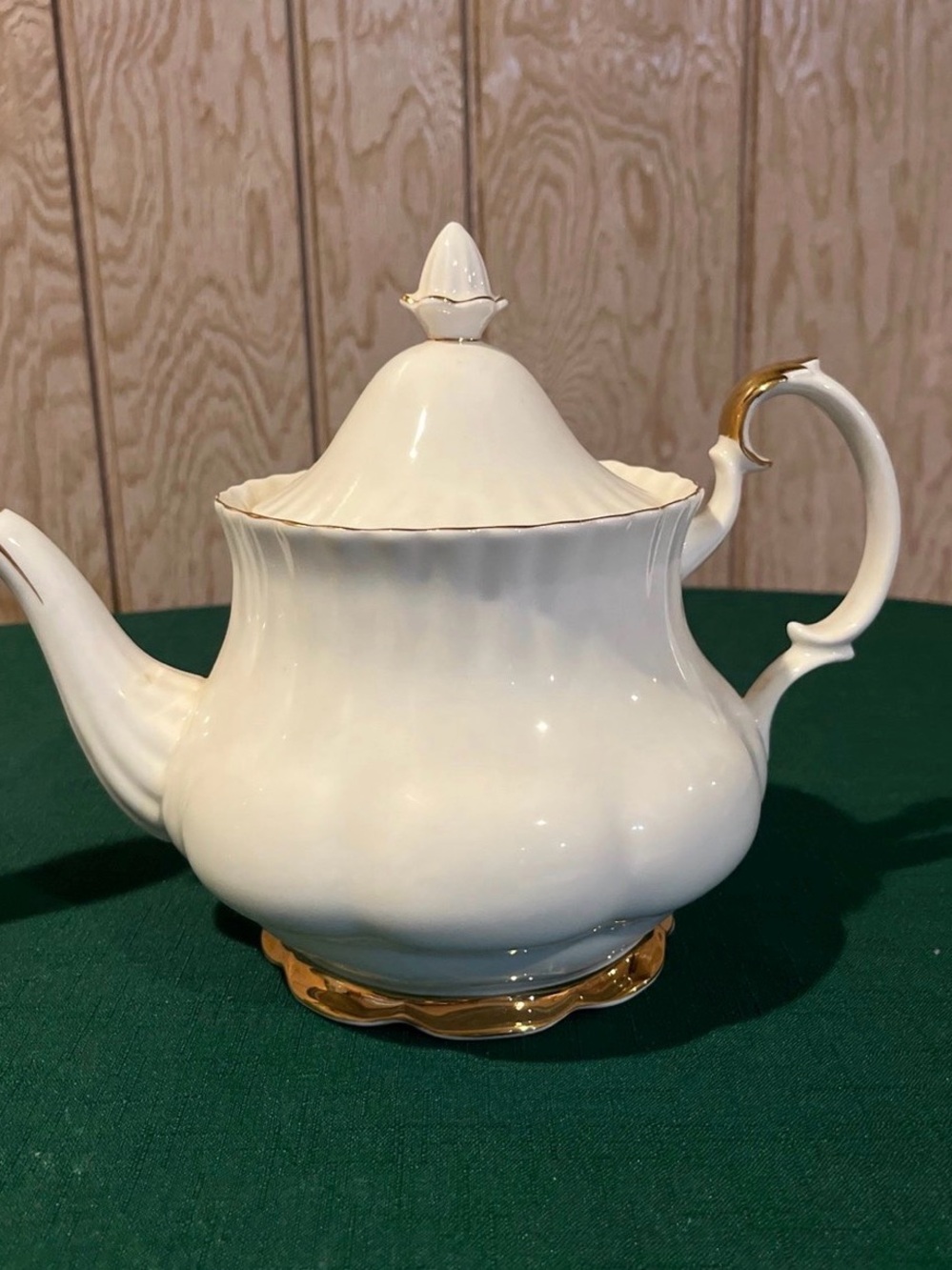 Royal Albert White and Gold Porcelain Teapot